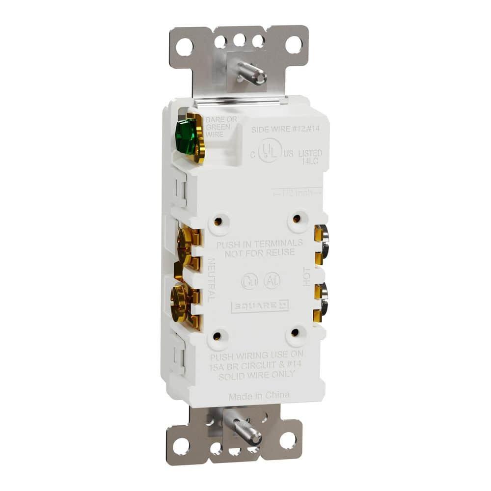 X Series 15-Amp White Tamper Resistant Decorator Outlet