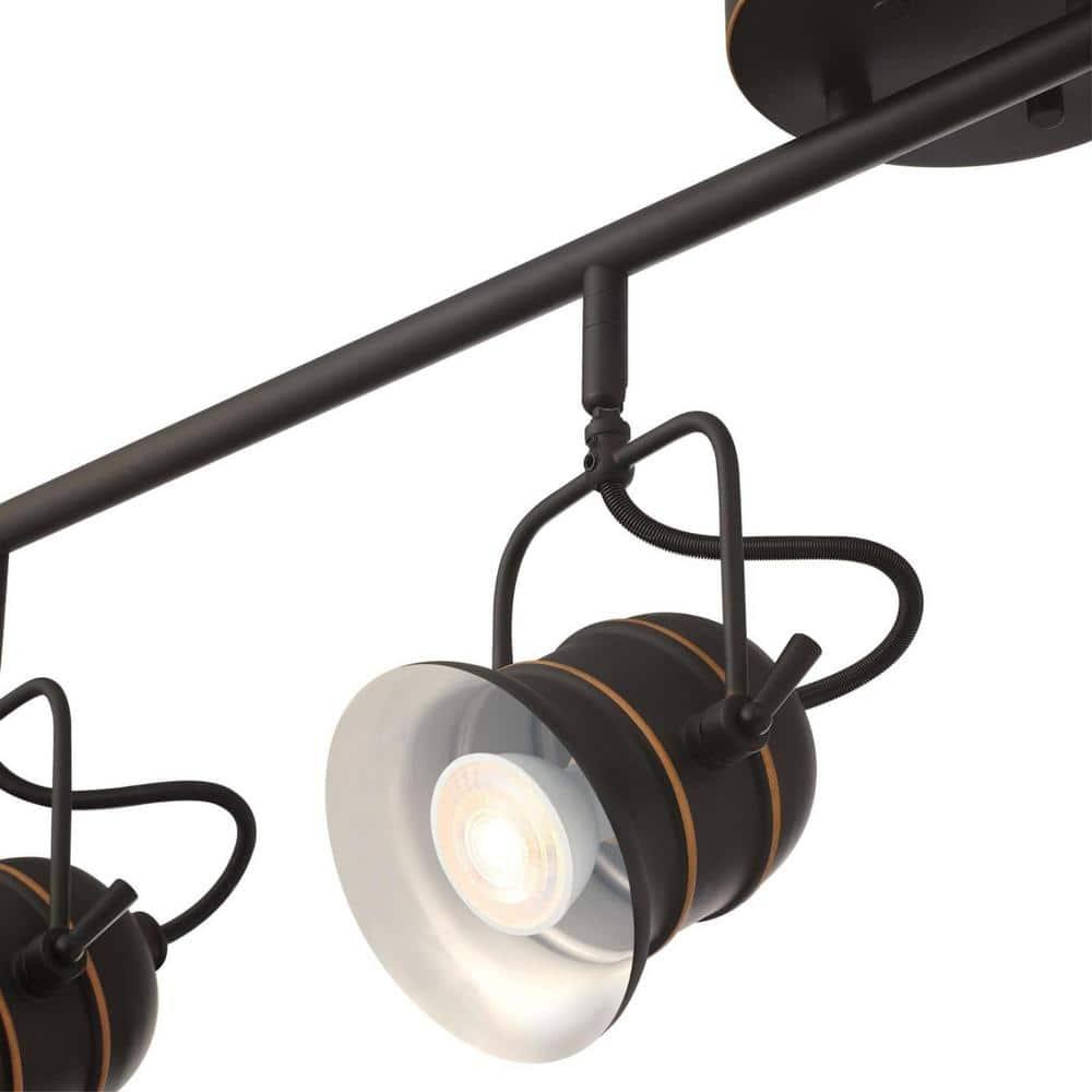 Boswell 3 ft. 4-Light Oil-Rubbed Bronze with Highlights Track Light Kit