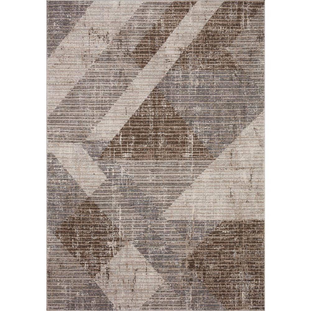 Loloi II Austen AUS-04 Geometric Stone / Bark Area Rug 11'-2" x 15'