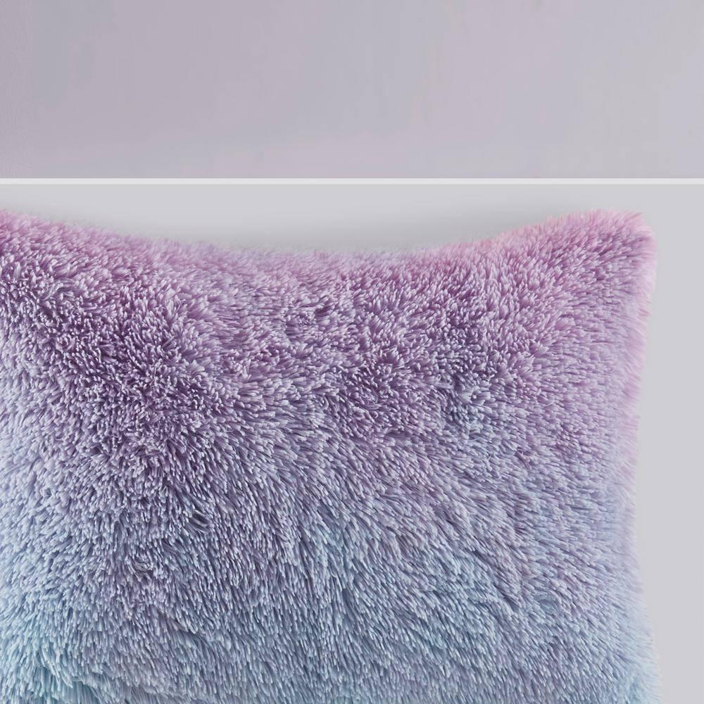 Intelligent Design Pastel Ombre Shaggy Faux Fur Comforter Set