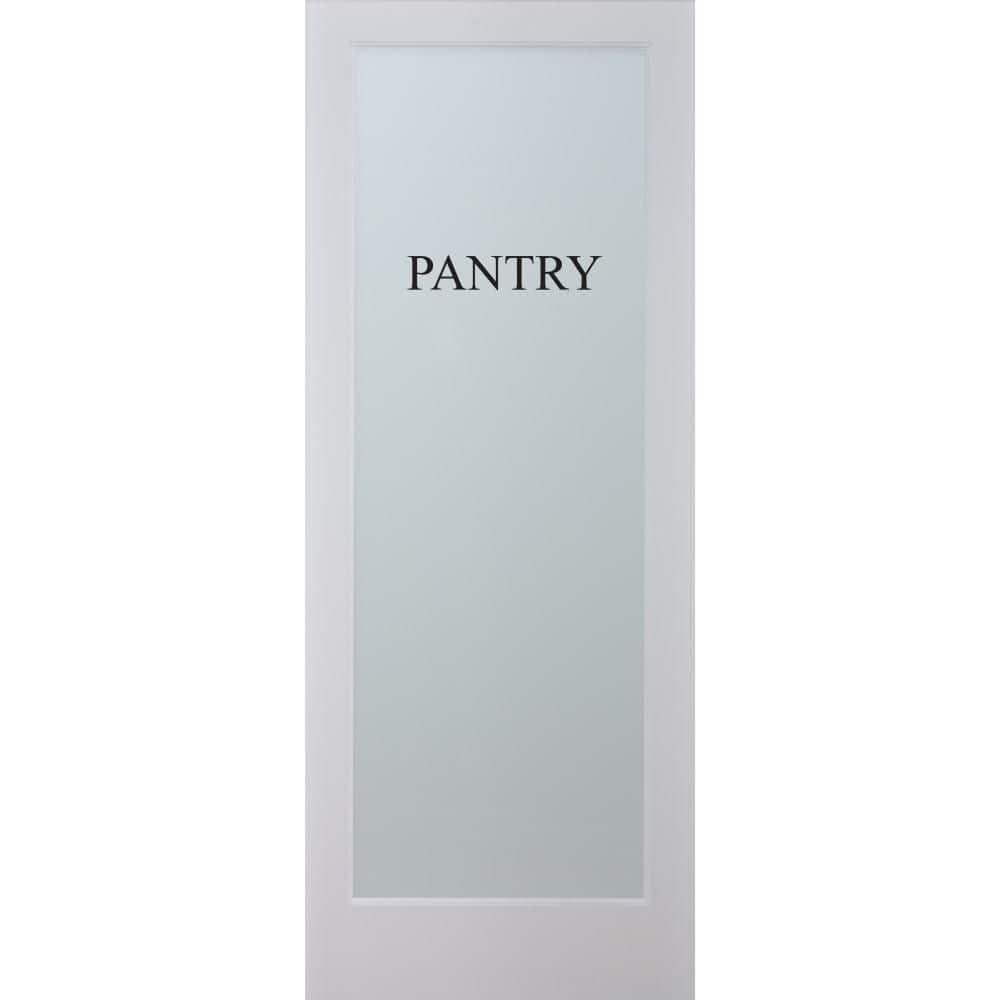 MMI DOOR 80'' Solid Wood Glass Slab Door