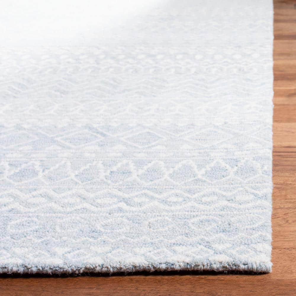 Micro-Loop MLP502 Hand Tufted Indoor Area Rug - Aqua/Ivory - 4'x6' - Safavieh