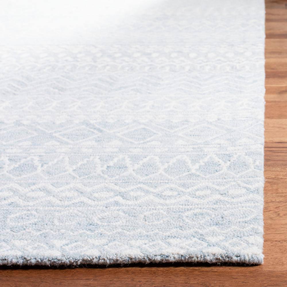 Micro-Loop MLP502 Hand Tufted Indoor Area Rug - Aqua/Ivory - 9'x12' - Safavieh