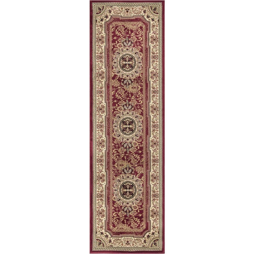 Concord Global 65202 2 ft. 2 in. x 7 ft. 3 in. Ankara Chateau - Red