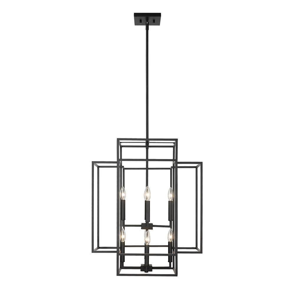 Z-Lite Titania 8 - Light Chandelier in  Matte Black