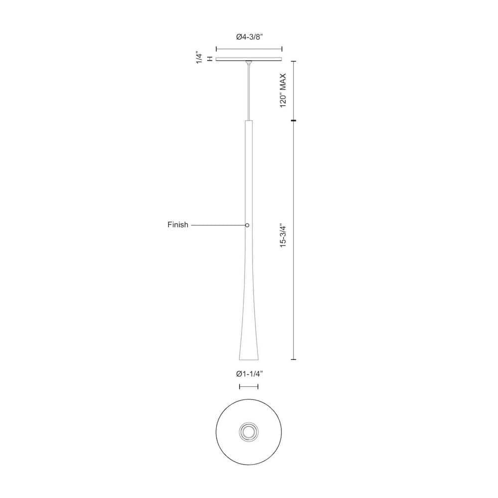 Taper 1 - Light LED Single Pendant