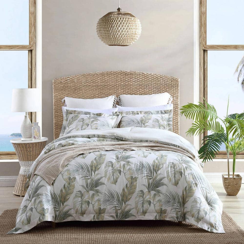 Tommy Bahama Home Tommy Bahama Waimea Bay Green Cotton Reversible Comforter Set