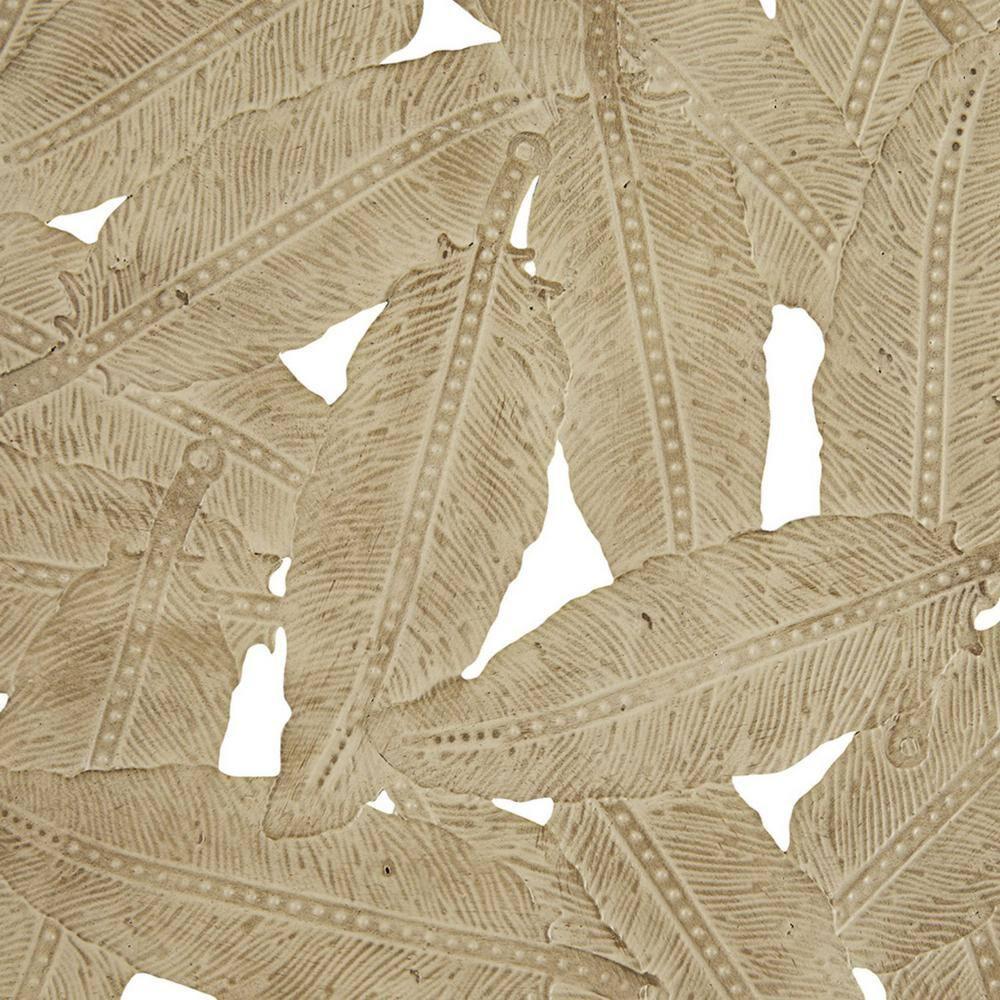 Latitude Run® Textured Feather 3-Piece Metal Disc Wall Decor Set