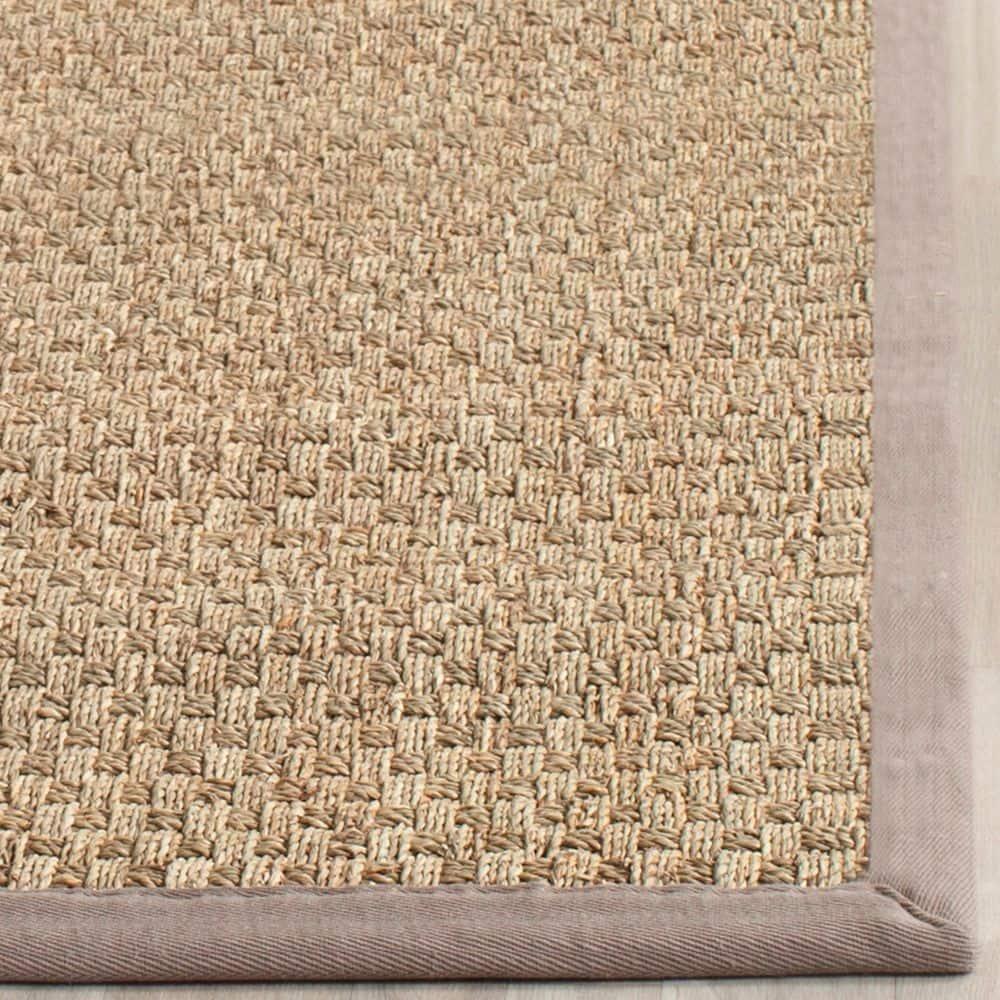 Natural Fiber NF114 Power Loomed Indoor Area Rug - Natural/Grey - 7'x7' - Safavieh