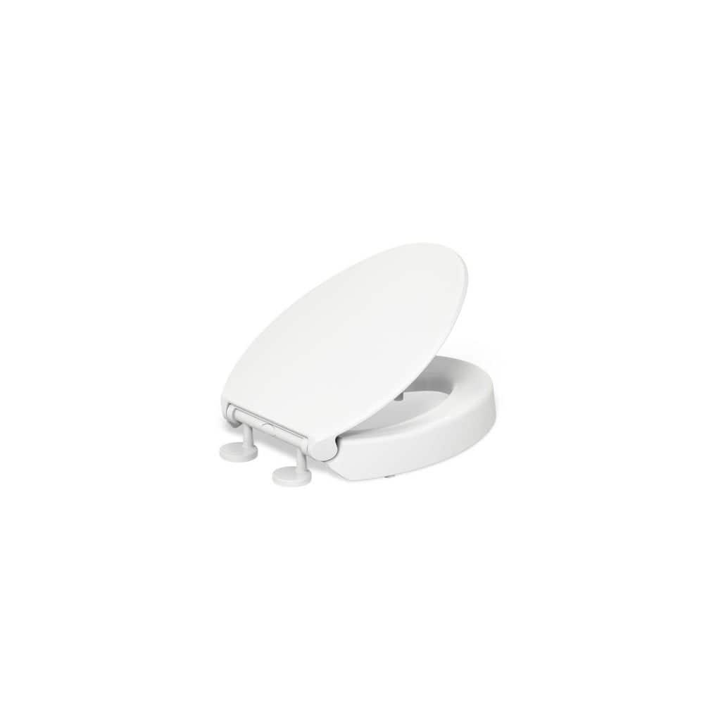 Hyten Elevated Toilet Seat with Quiet-Close Lid and Seat and Grip-Tight Bumpers