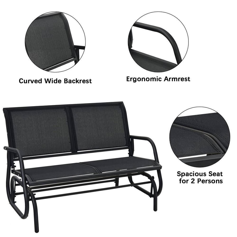 Lark Manor™ Annemaria Glider Metal Bench