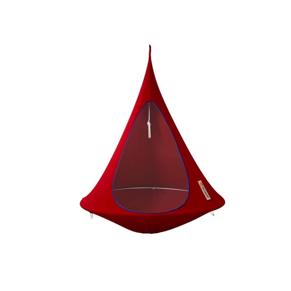 The Hamptons Collection 60” Red Heavy Duty Hanging Cacoon Chair with Hanging Hardware