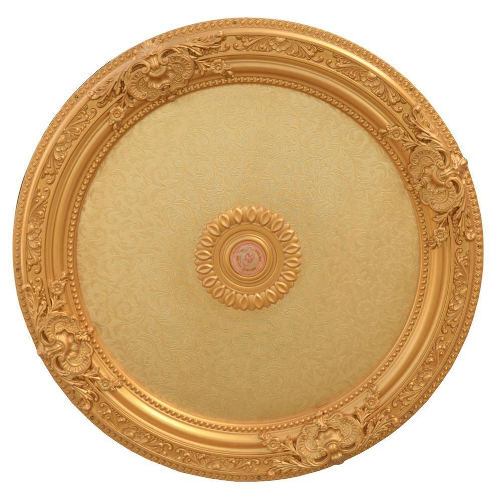 AFD Home 12020503 36 in. Round Chandelier Ceiling Medallion - Gold