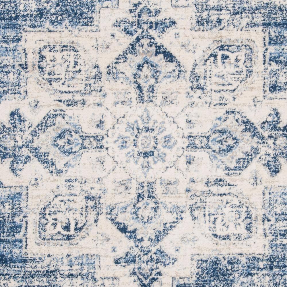 Brentwood BNT865 Power Loomed Indoor Area Rug - Ivory/Navy - 6'x9' - Safavieh