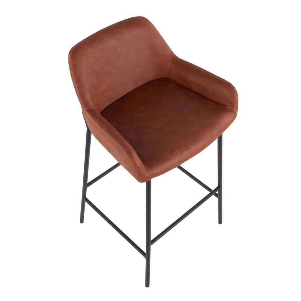 Steelside™ Greely Upholstered Counter Stool with Metal Frame (Set of 2)