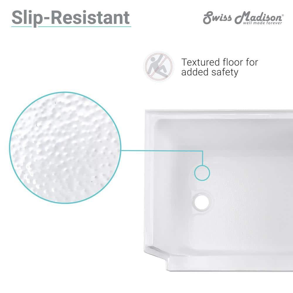 Aquatique 60" x 32" Single Threshold Shower Base