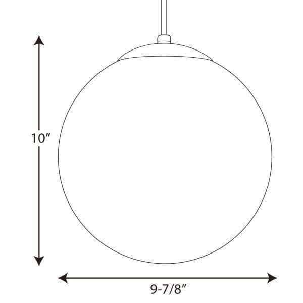 Progress Lighting, Opal Globes, 1-Light Wall Sconce, Satin White, Opal Shade