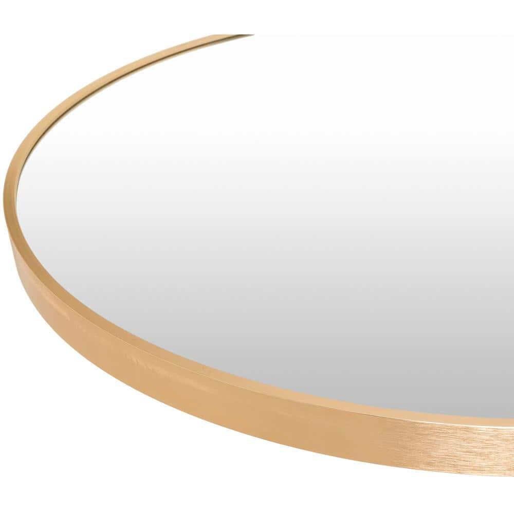 Aranya Rectangular Wood Silver and Gold Bathroom Vanity Mirror