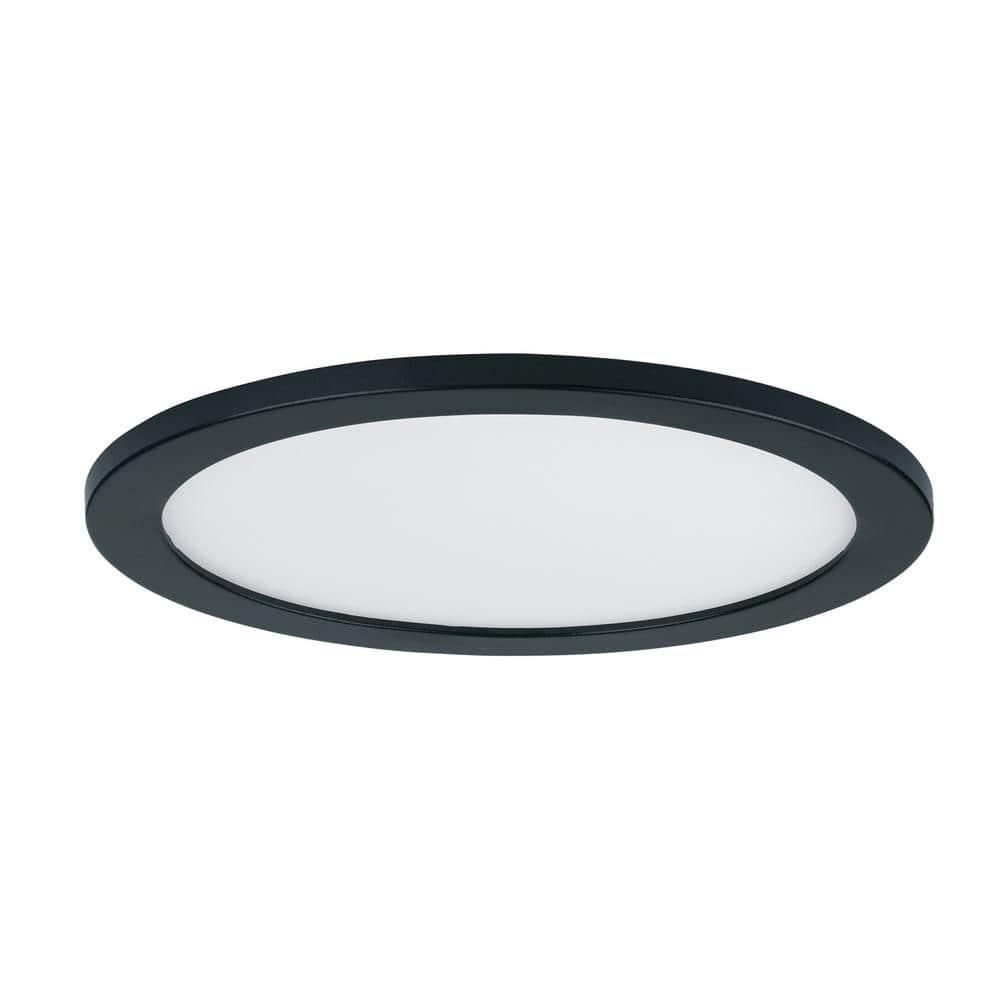 Maxim Lighting 58736WTBK 15 in. Wafer 3000K Round LED Surface Mount Ceiling Light, Black