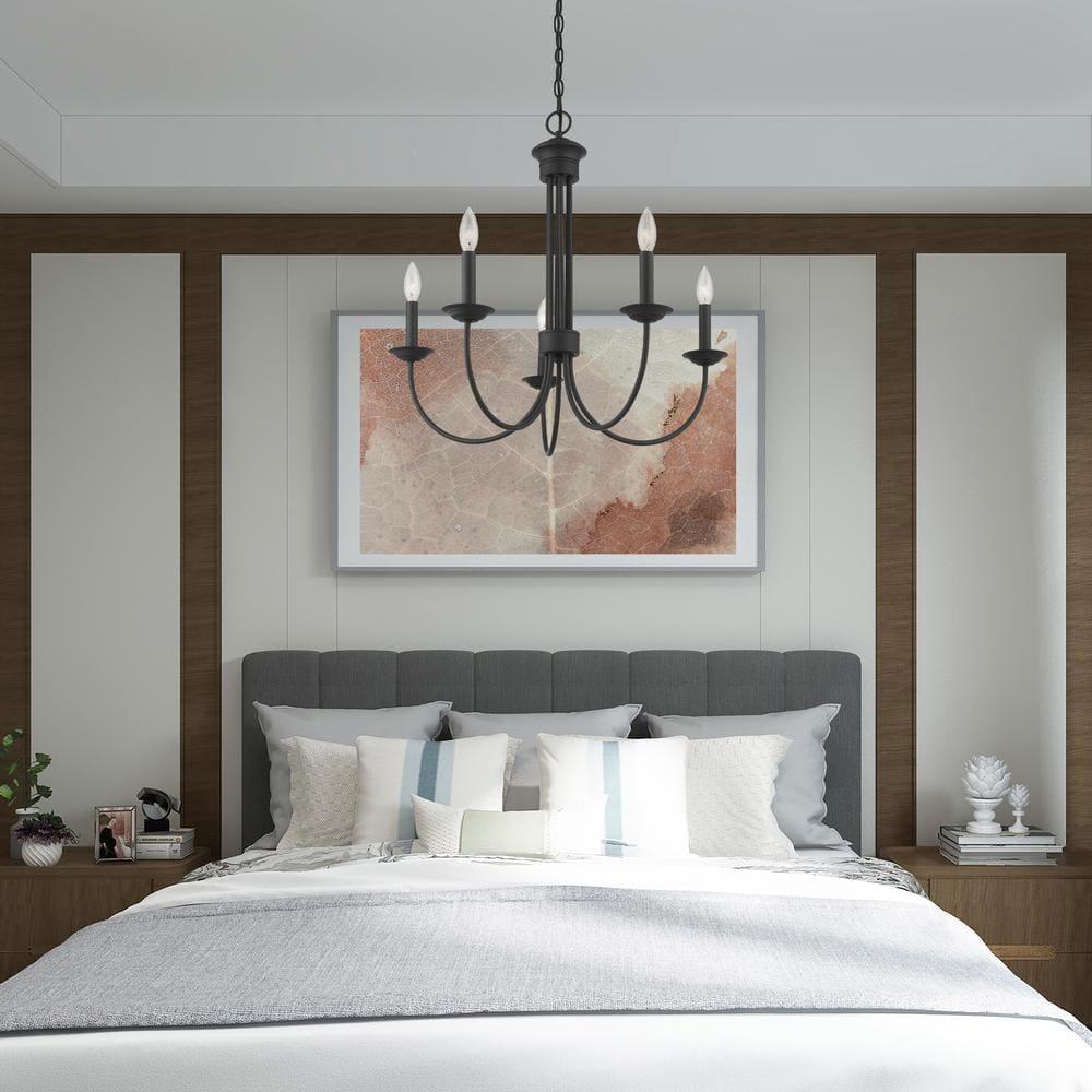 Livex Lighting Estate 5 - Light Chandelier in  Black