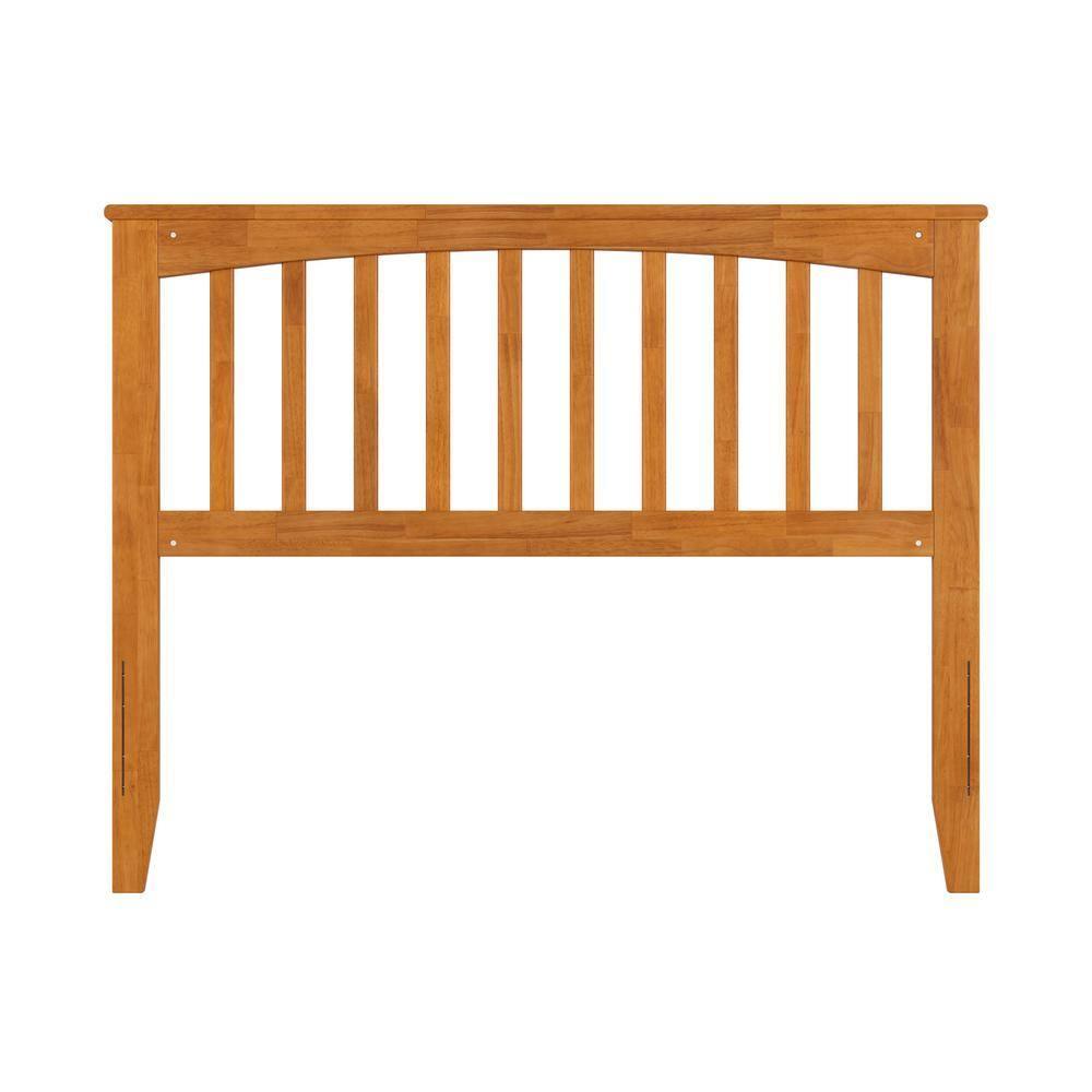 AFI Furnishings Mission Full Solid Wood Headboard with Attachable Charger in Light Toffee