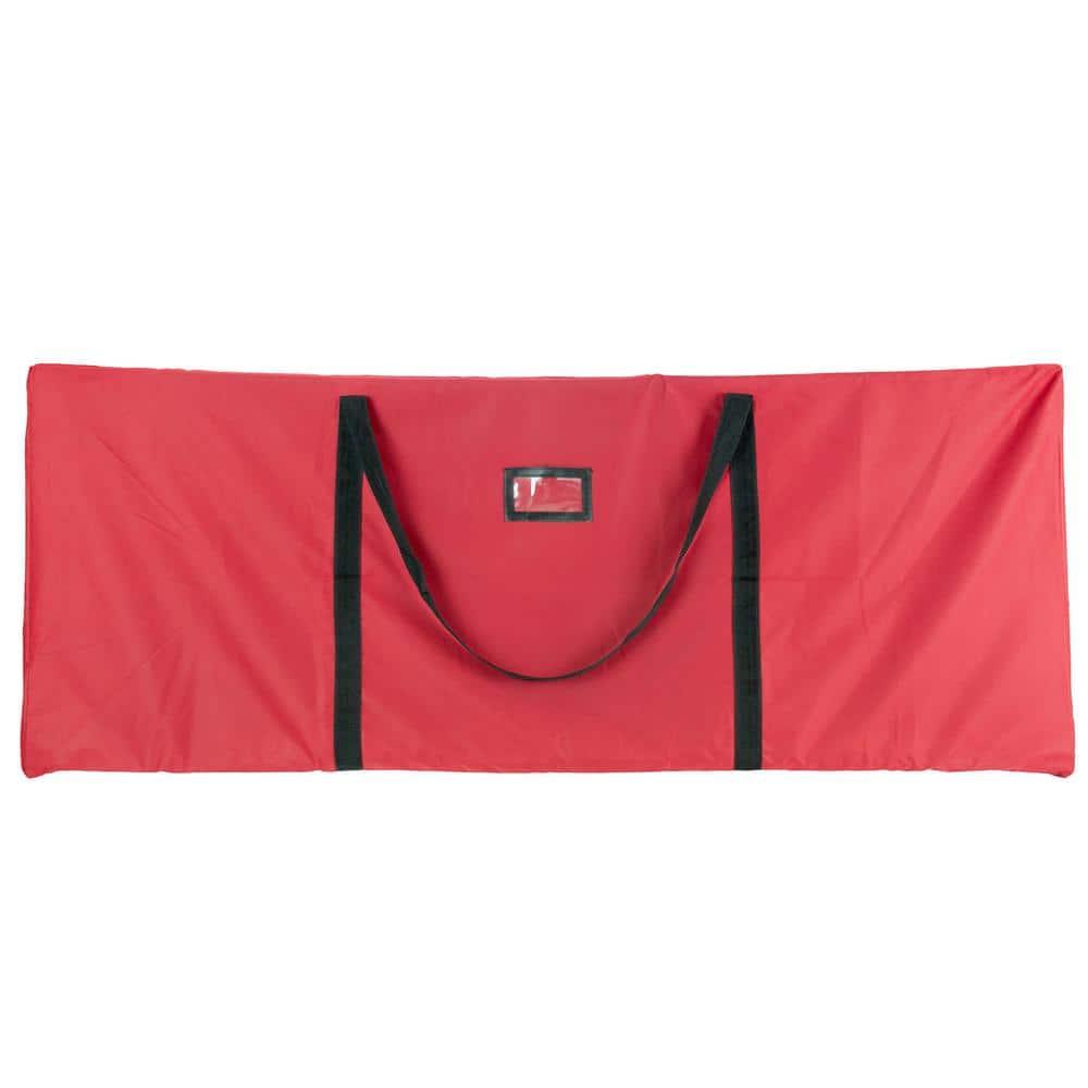 Santa's Bag 6'-9' Extra Large Tree Storage Bag: TreeKeeper, Polyester, Built-In Handles, Christmas Tree Storage, Red