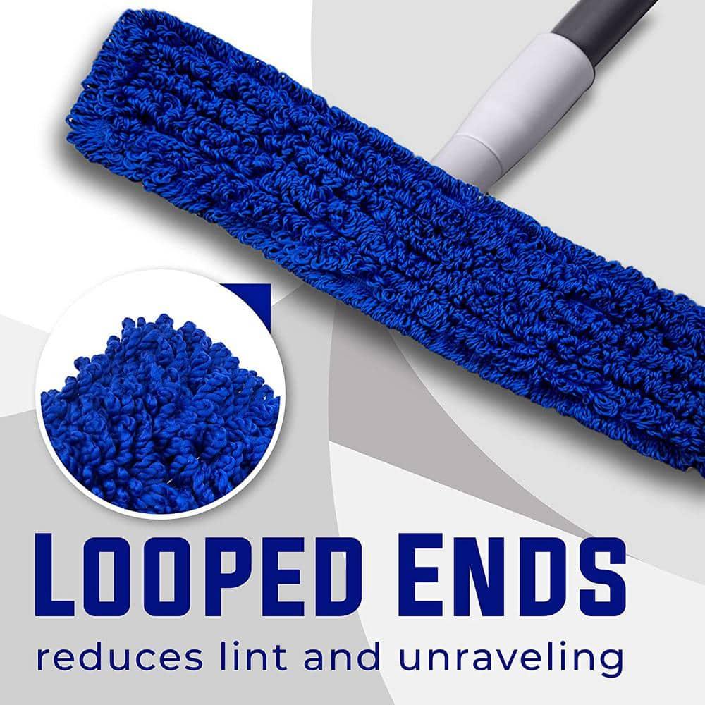 Kleen Handler 36 inch Microfiber Dust Mop | 12 Pack, Large Washable Commercial Mop Head Replacement
