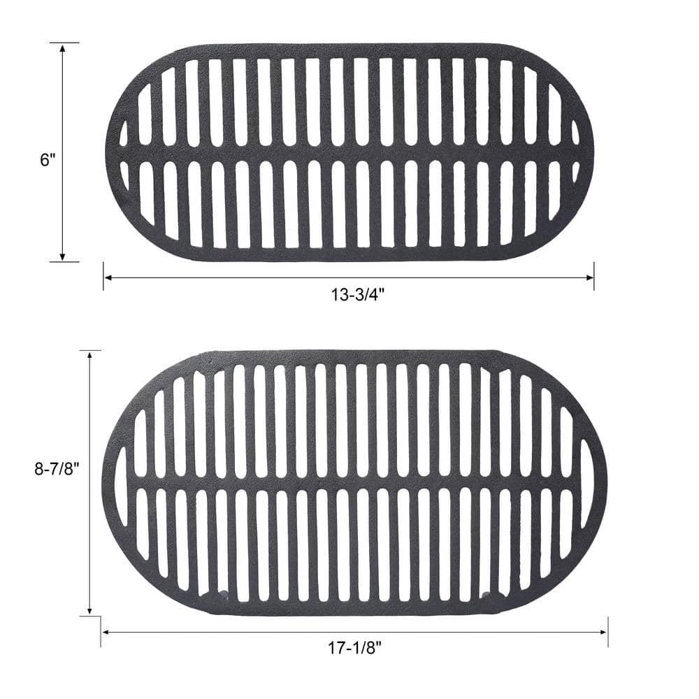 Cast Iron Hibachi Grill – Portable Charcoal BBQ for Outdoor Cooking, Durable Tabletop Skillet, Compact Camping Charcoal Cooker for Tailgating, Picnics & Hunting (Oval)