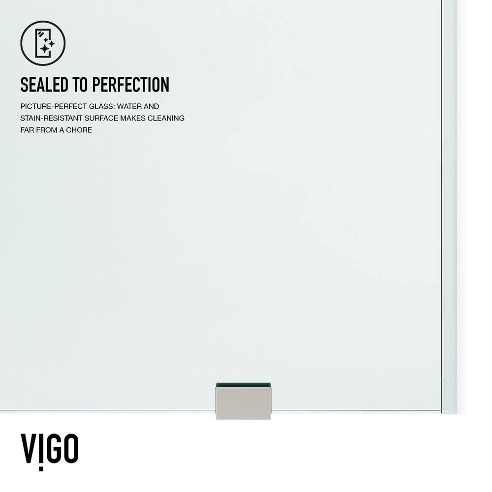 Elan 56-60" W x 74" H Sliding Frameless Shower Door with 3/8" Clear Glass