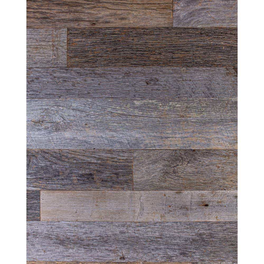 Vintage Harvest Reclaimed Lumber Variable Length Barnwood Wall Paneling in Gray