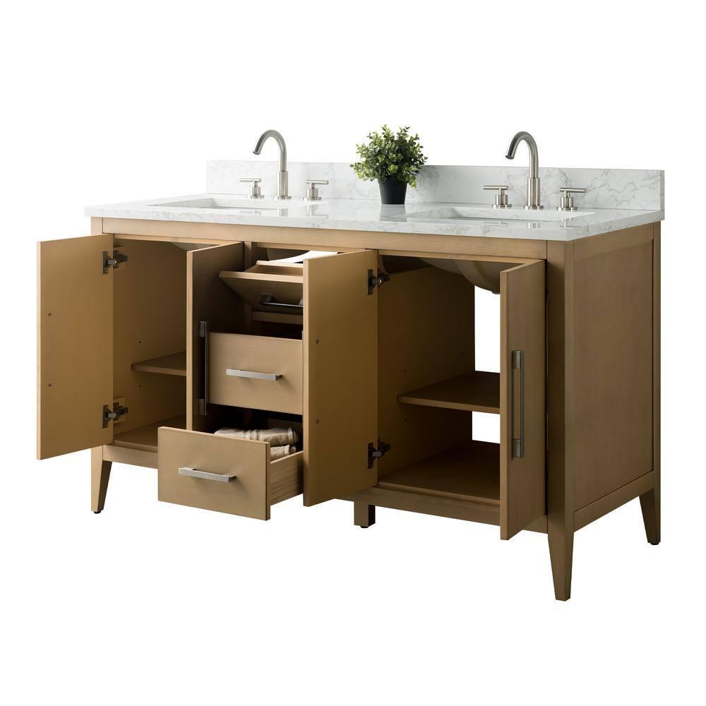 Vanity Art 60" Double Bathroom Vanity Set