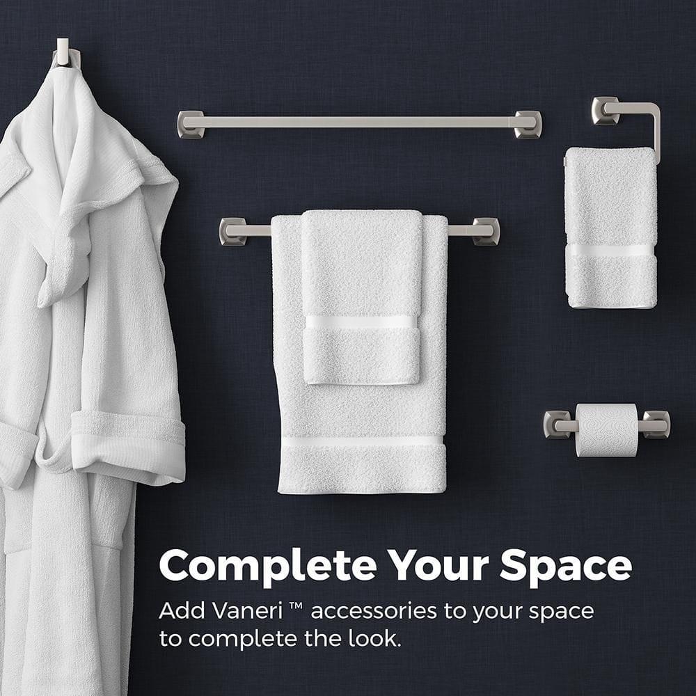 Pfister Vaneri Bath Towel Bar for Bathroom, 24-Inch, Wall-Mounted, Screw-In, Spot Defense Brushed Nickel Finish, BTBVRI2GS