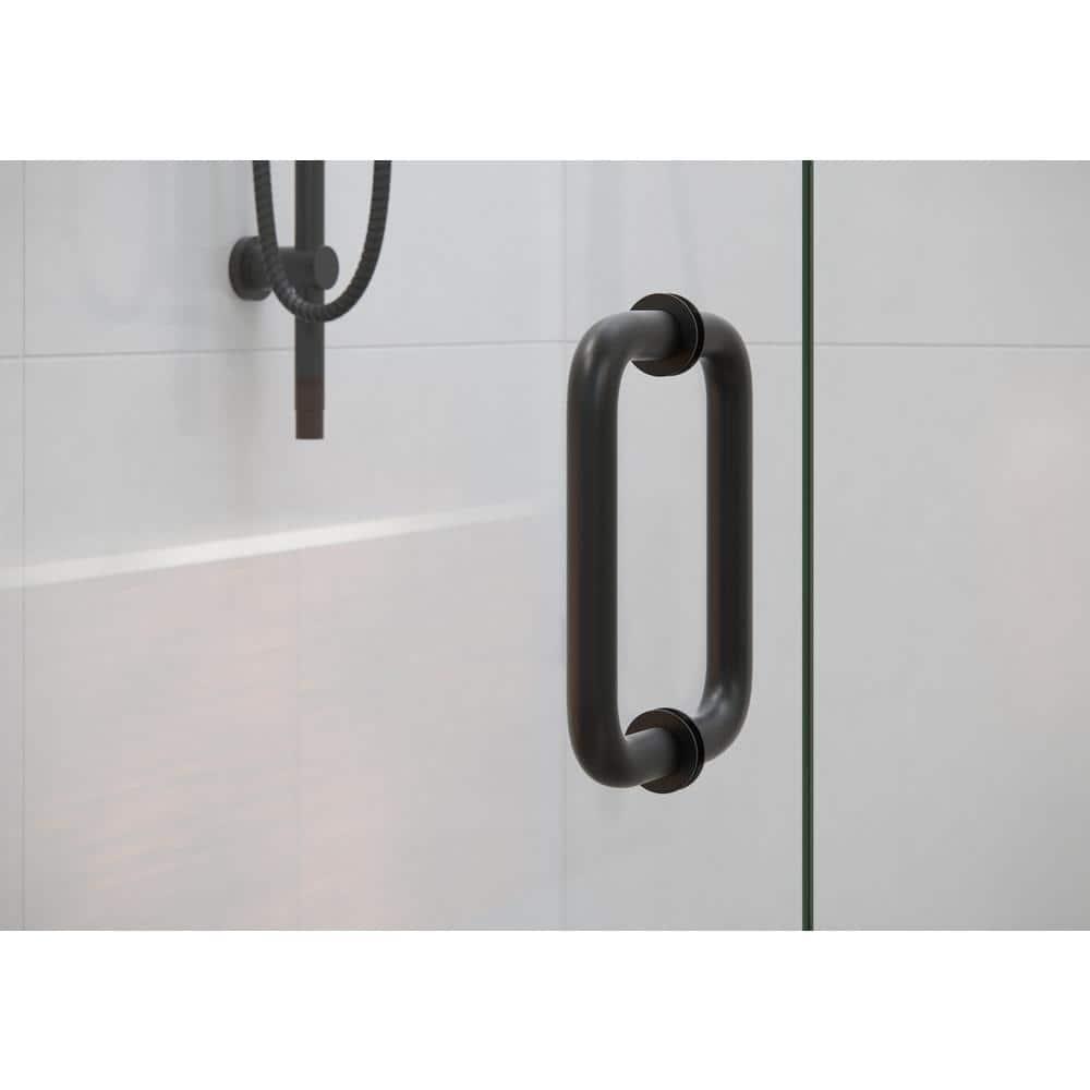 Illume 46 in. x 78 in. Fully Frameless Wall Hinge Shower Door