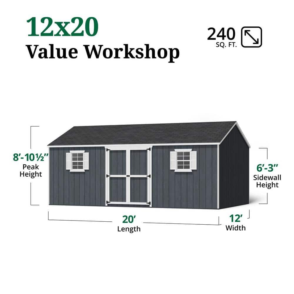 Little Cottage Co. Value Workshop Outdoor Wood Storage Shed