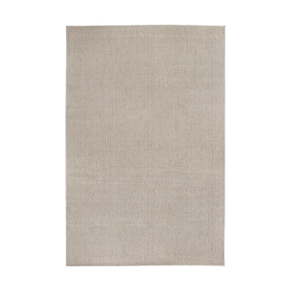 World Rug Gallery Solid Contemporary Indoor/Outdoor Area Rug - Ivory 5' x 7'