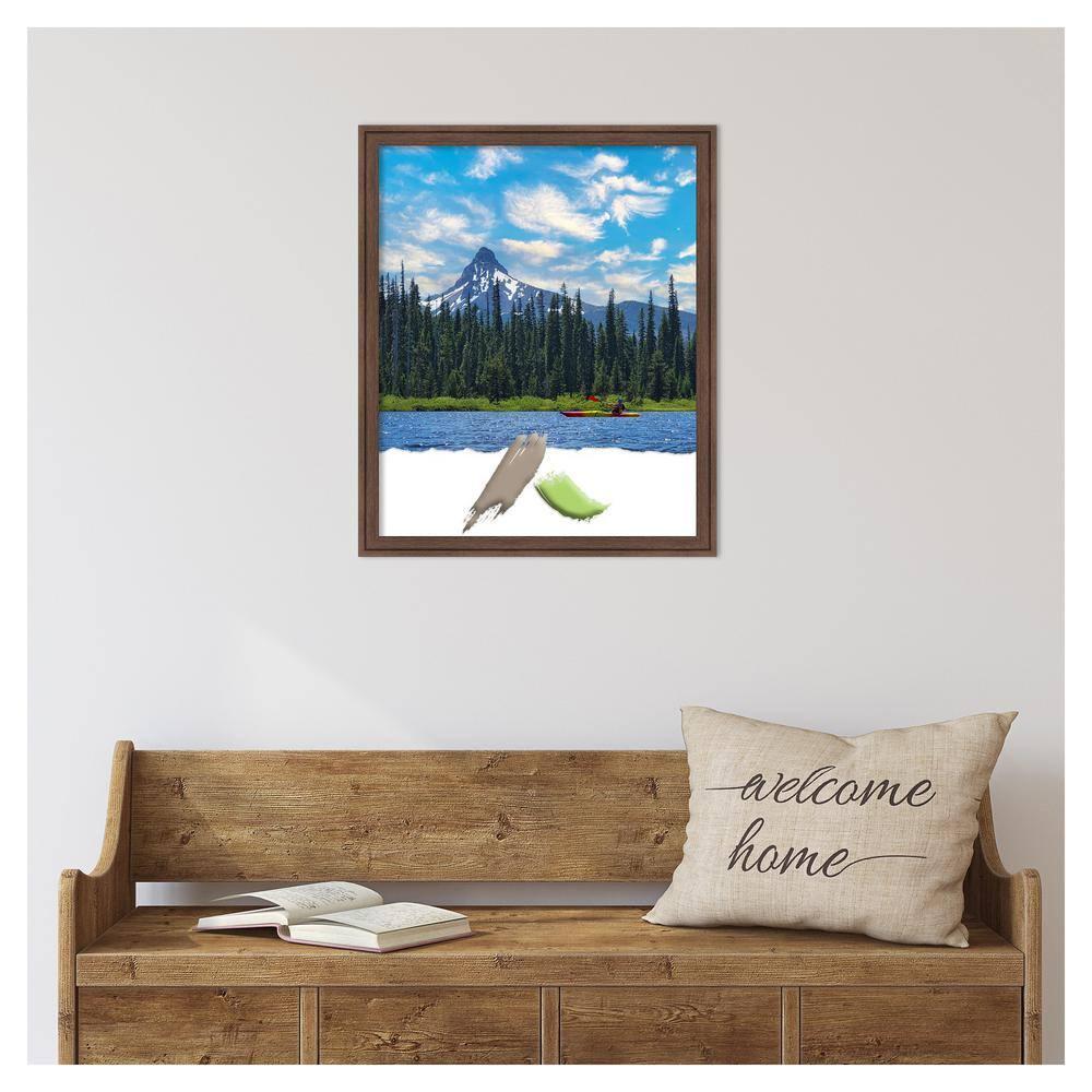 Amanti Art Florence Medium Brown Picture Frame Opening Size 18x22 in.