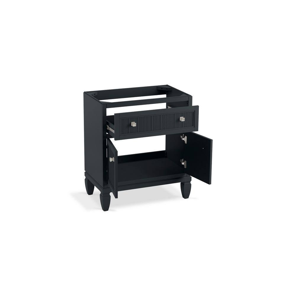 Hearthaven 30'' Free Standing Single Bathroom Vanity Cabinet with Sink and Quartz Top