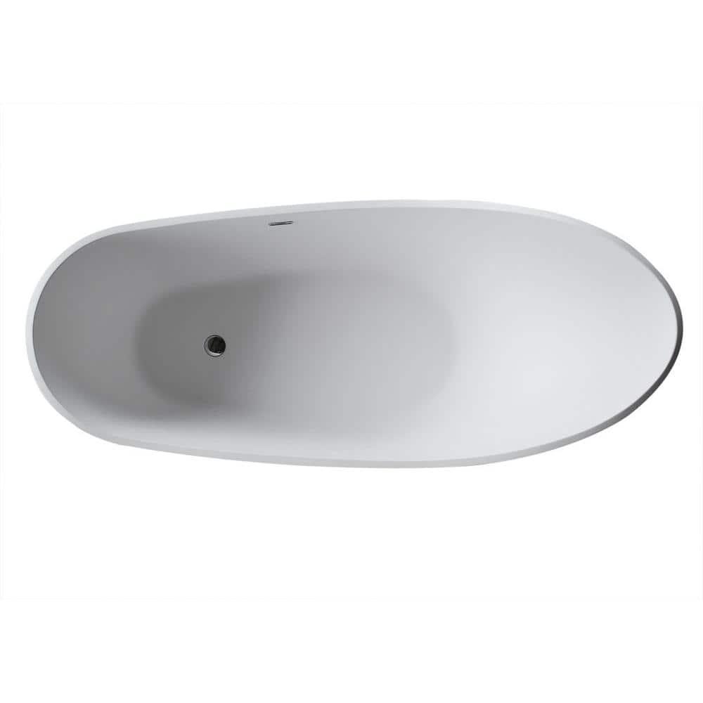 Alto 67'' x 30'' Freestanding Soaking Solid Surface Bathtub