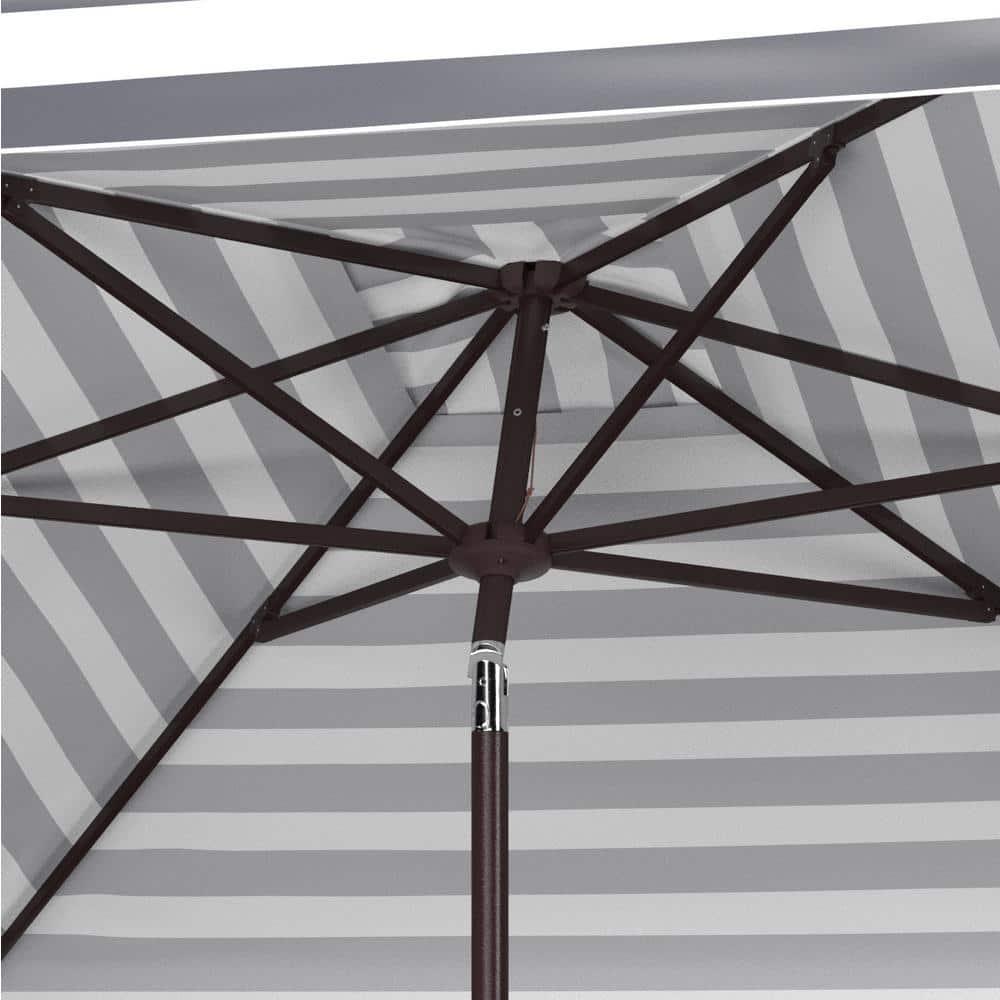 Elsa Fashion Line 7.5 Ft Square Umbrella - PAT8403 - Black/White - Safavieh