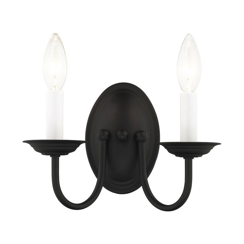 Livex Lighting Home Basics 2 - Light Wall Light in  Black