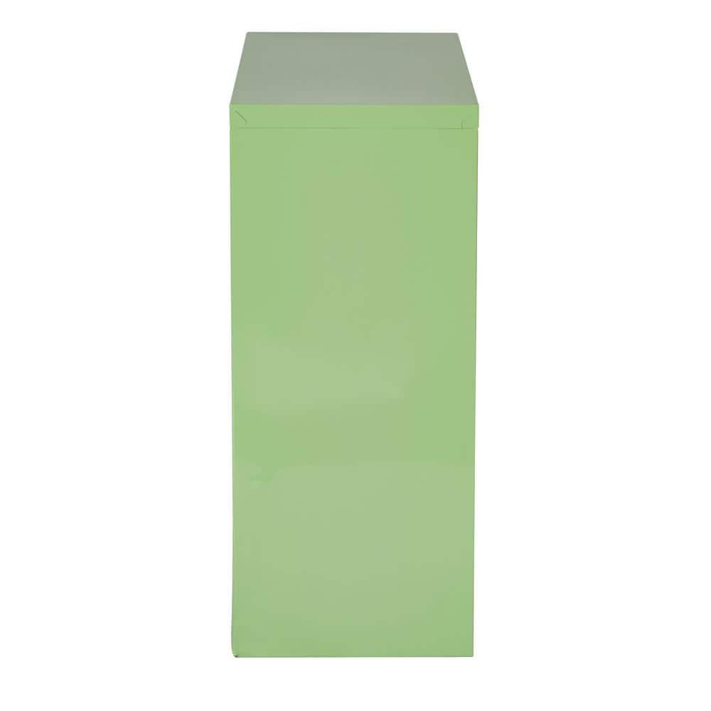 OSP Home Furnishings Metal Bookcase in Green Finish