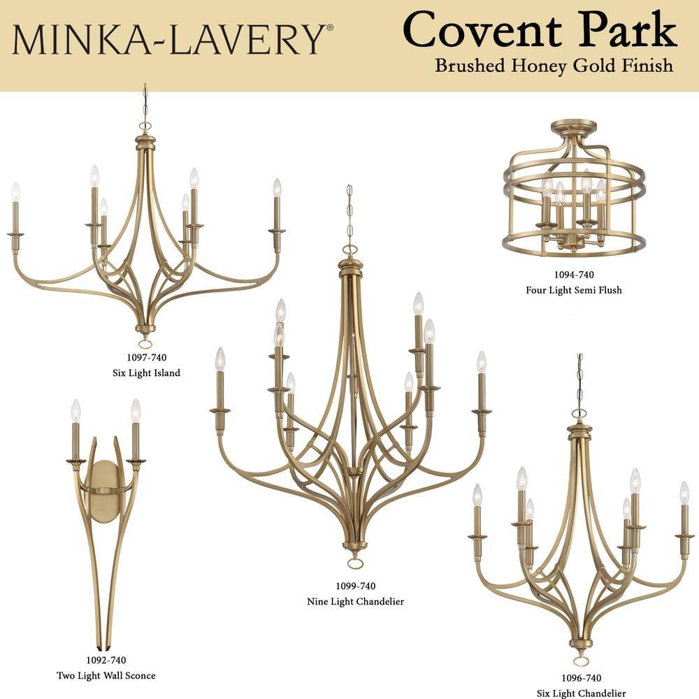 Minka Lavery - Covent Park - 4 Light Semi-Flush Mount - 14.5 inches tall by 16