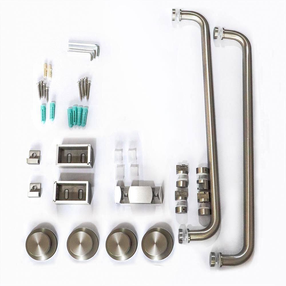 PET STOP LLC F5YDNC1F0736Q 60" Width x 76"Height Shower Doors with 3/8"(10mm) Clear Tempered Glass