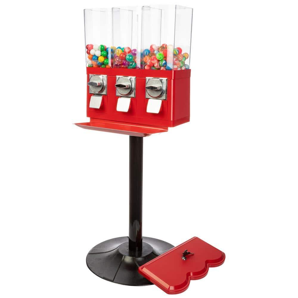 Great Northern Popcorn Great Northern Popcorn Triple Gumball Machine with Stand Red