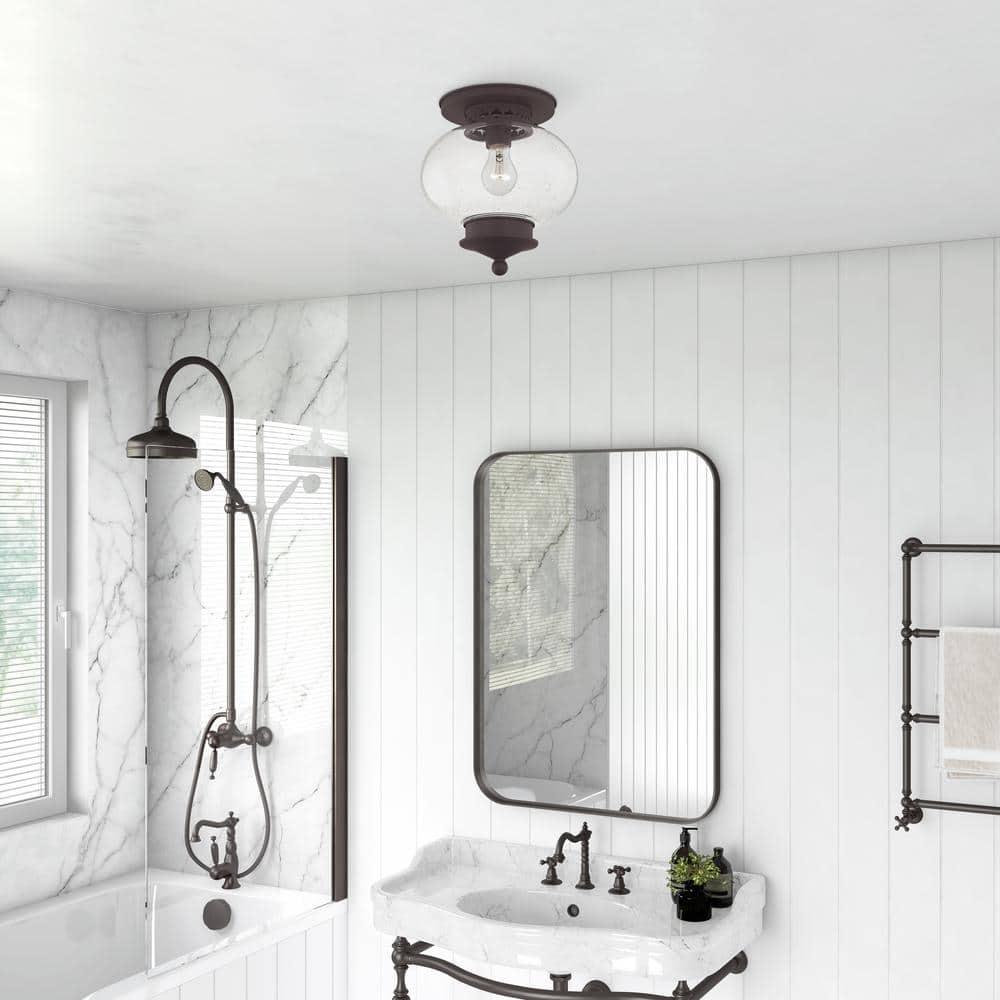 Livex Lighting Harbor 1 - Light Flush Mount in  Bronze