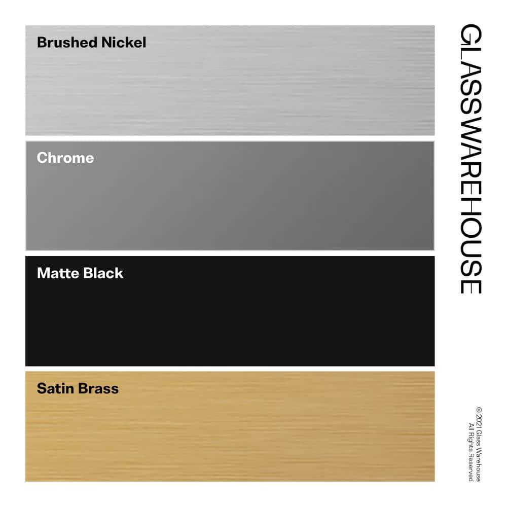 Nova 56 in. x 30 in. x 78 in. 90-degree Fully Frameless Sliding Glass Shower Enclosure