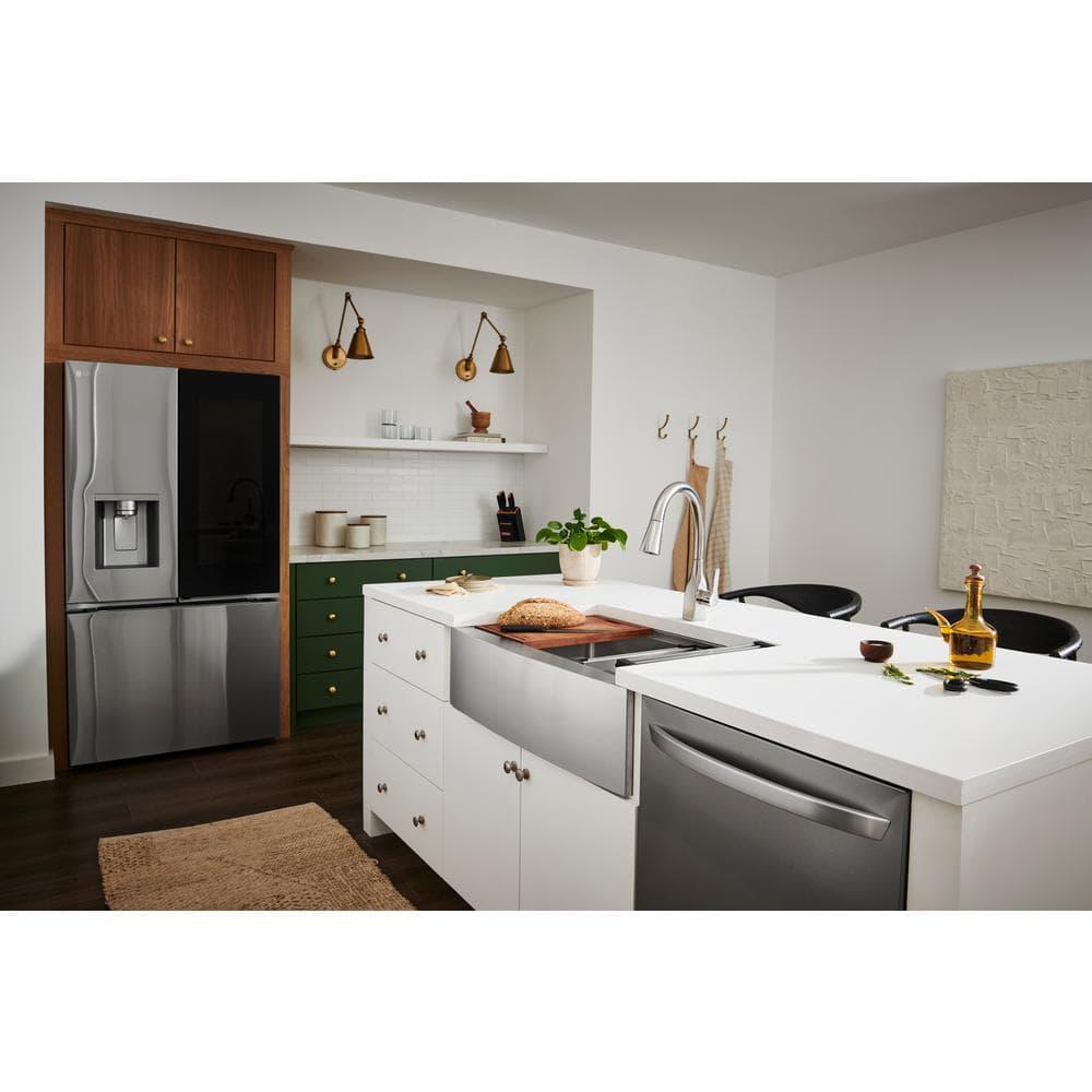 Ruvati RVH9301 Ruvati 36" Apron-front Workstation Low-Divide 50/50 Farmhouse Kitchen Sink Stainless Steel