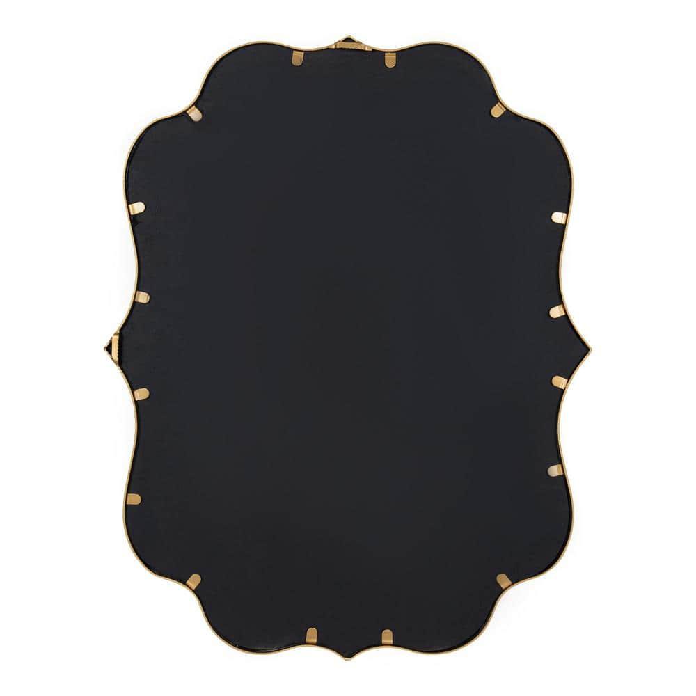 24" x 30" Higby Framed Wall Mirror Gold - Kate & Laurel All Things Decor: Scalloped, Decorative, Modern Style