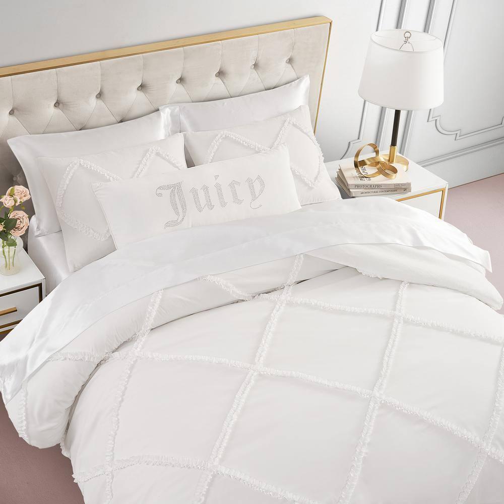 Juicy Couture Juicy Couture Diamond Ruffle Reversible Comforter & Shams Bedding Sets