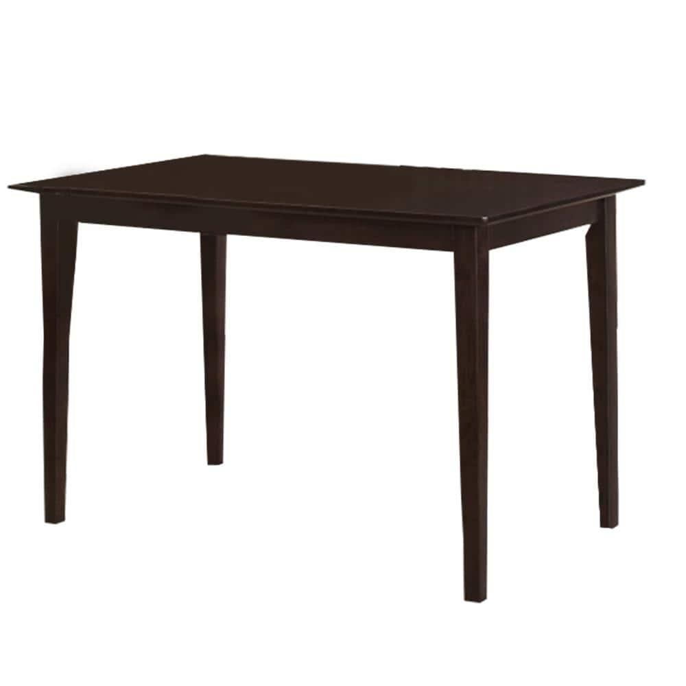 Sophisticated Brown Wooden 5-Piece Dining Set with Slat Back Chairs